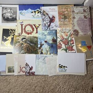 Lot 12 Assorted Greeting Cards with Envelopes Christmas Sympathy Floral NEW
